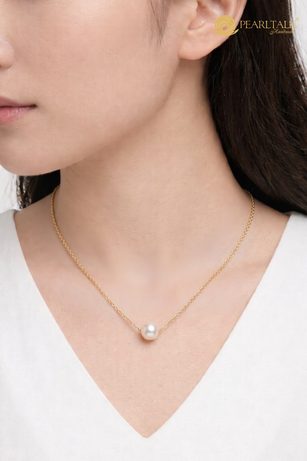 Dây Chuyền Ngọc Trai Angel Vàng Trắng